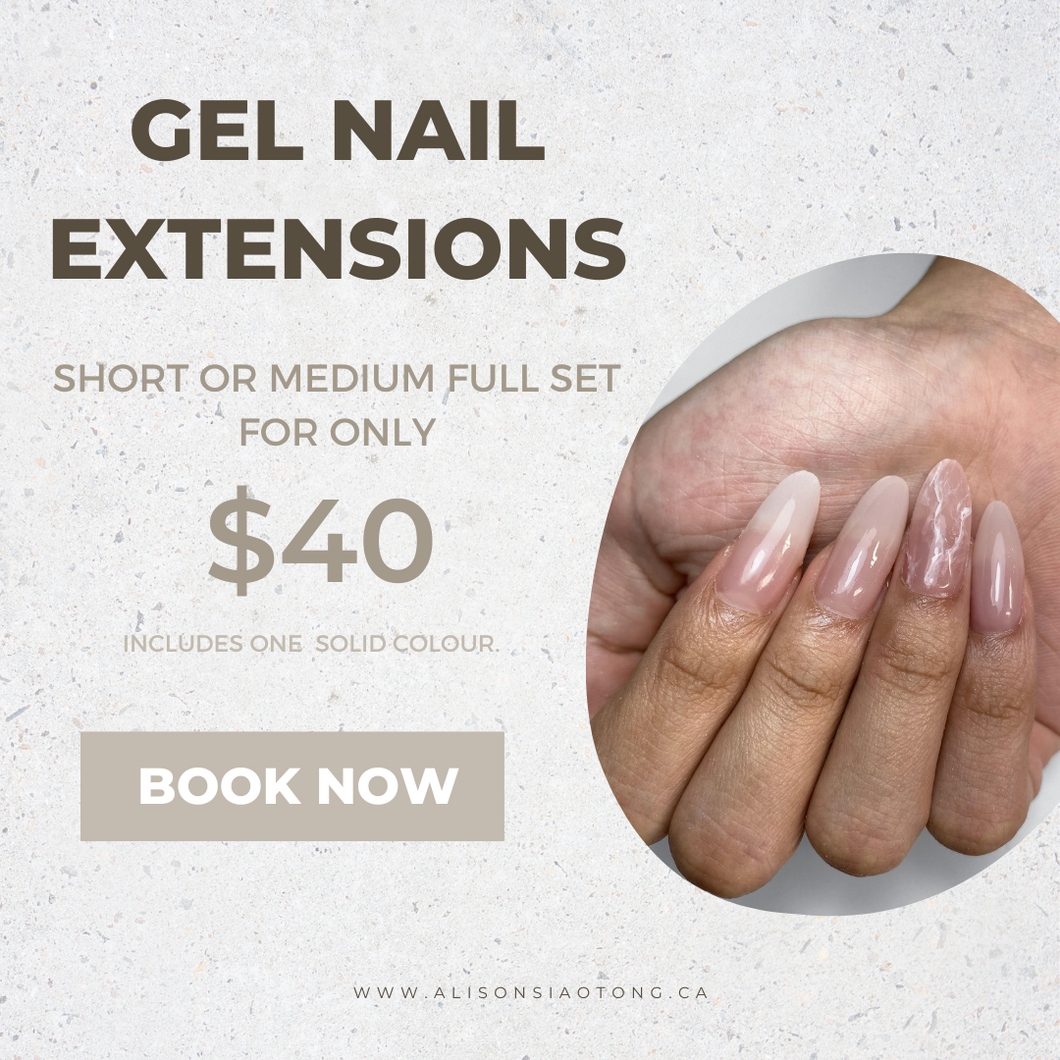Biogel with Extensions Full Set Promotion - Short & Medium Length Only